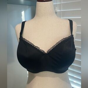 AVENUE Body Black‎ Satin Bra 46DD